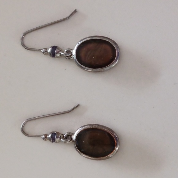 Unique Handmade Necklace of Abalone Shell & Teak Wood & Earrings Set - Picture 4 of 12